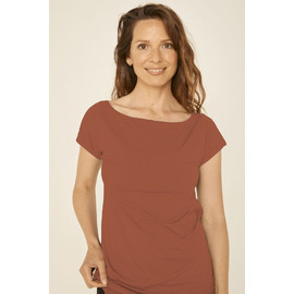 Bamboo Boat Neck T Shirt - Sale